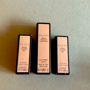 Gucci Beauty Set: Mat Lip Color + Silk Priming Serum